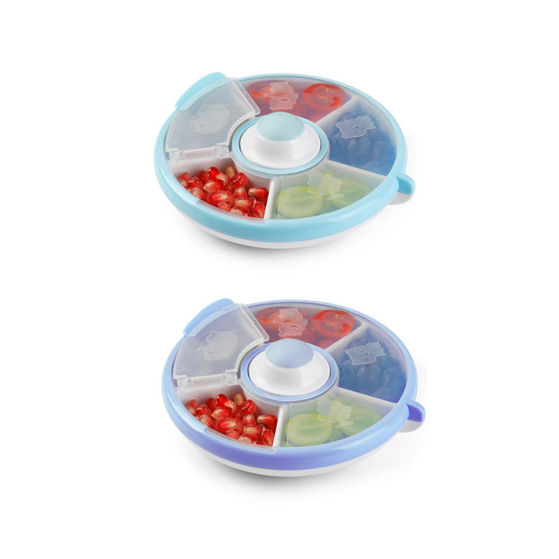 어린이 PP 플라스틱 분할 간식 접시 BPA 무료 5 칸 큰 약 약 약 조직기